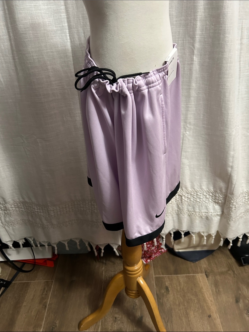 Nike Lavender Basketball Shorts with Black Accents